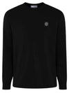 Logo Patch Cotton Jersey Long Sleeve T-Shirt Navy - STONE ISLAND - BALAAN 2