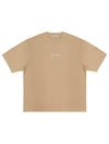 Stamp Logo Cotton Short Sleeve T-Shirt Beige - ACNE STUDIOS - BALAAN 3