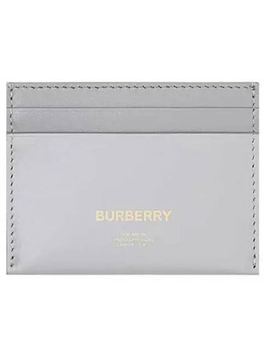 Sandon Logo Card Wallet Light Grey - BURBERRY - BALAAN 1