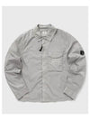 Chrome-R Pocket Over Long Sleeve Shirt Grey - CP COMPANY - BALAAN 2