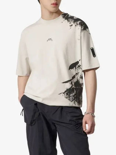 A COLD WALL Brush Stroke LOAKE Locke Short Sleeve T Shirt Bone ACWMTS188BONE - A-COLD-WALL - BALAAN 1