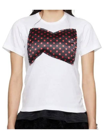 Comme des Garçons WoW White Dot TShirt 231670F11001000 - COMME DES GARCONS PLAY - BALAAN 1