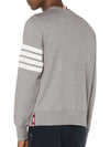 4 Bar Loopback Jersey Sweatshirt Light Grey - THOM BROWNE - BALAAN 4