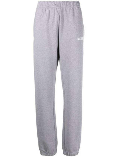 Le Jogging Logo Print Cotton Track Pants Grey - JACQUEMUS - BALAAN 2