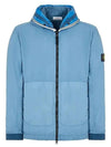 Wappen Patch Skin Touch Nylon Hooded Jacket Blue - STONE ISLAND - BALAAN 1