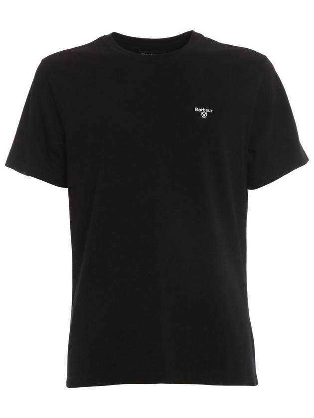 Embroidered Logo Essential Sports Short Sleeve T-Shirt Black - BARBOUR - BALAAN 1