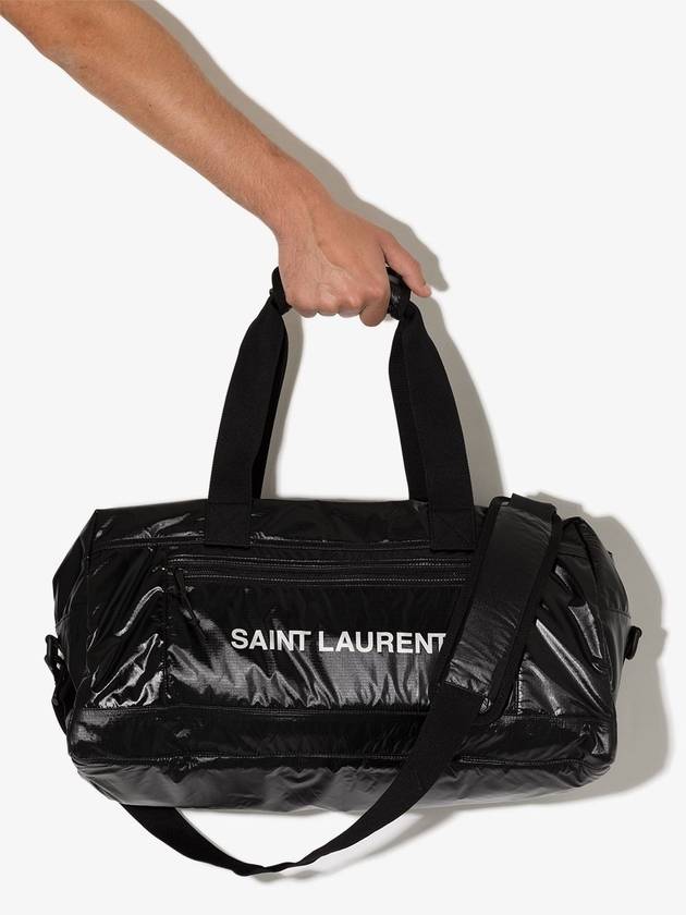 Nylon Nuxx Duffle Bag Black Platinum - SAINT LAURENT - BALAAN 5