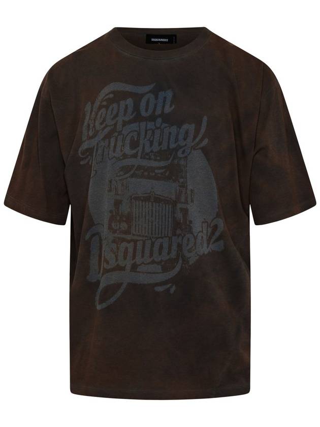 23 fw Brown Cotton T-Shirt S74GD1183S21600144 B0480428709 - DSQUARED2 - BALAAN 2