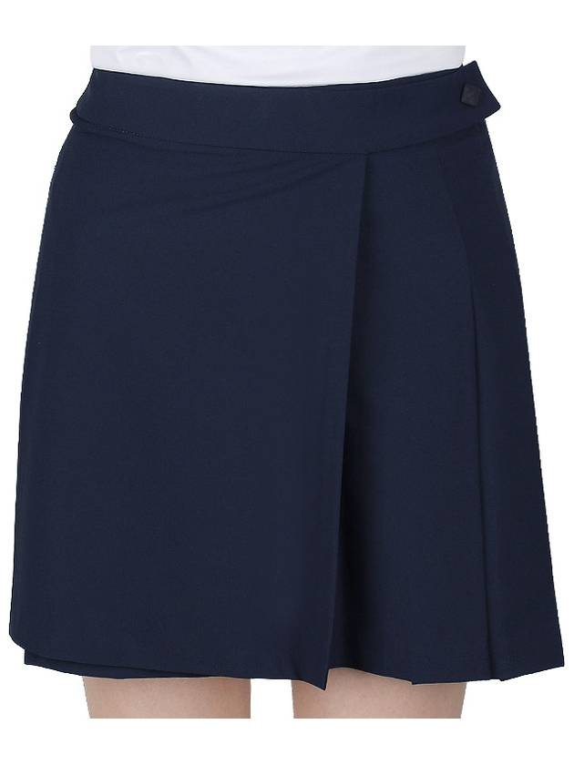 Women's Cataleya Pleated Skirt Navy - J.LINDEBERG - BALAAN 7