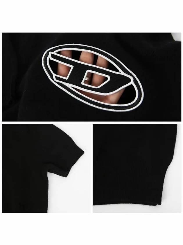 Cutout Logo Turtleneck Black - DIESEL - BALAAN 4