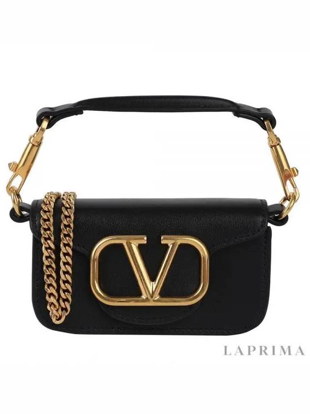 Rocco Micro Chain Shoulder Bag Black - VALENTINO - BALAAN 2