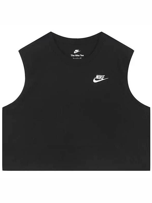 Sportswear Club Crop Sleeveless Black - NIKE - BALAAN 3