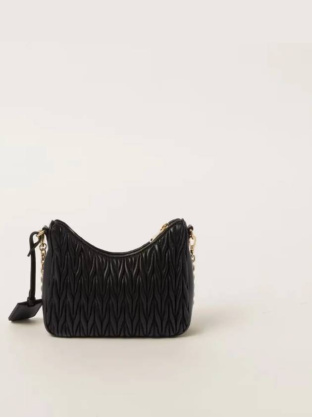 Matelasse Nappa Leather Shoulder Bag Black - MIU MIU - BALAAN 3