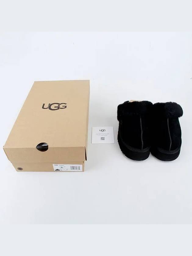 Women's Diskett Fleece Platform Slippers Black - UGG - BALAAN 7