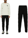 Stretch Cotton Tela Paracadute Cargo Straight Pants Black - STONE ISLAND - BALAAN 2