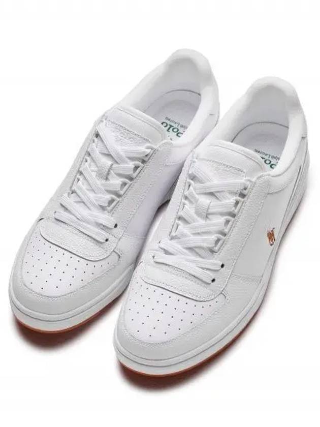 Polo Court Leather Low Top Sneakers White - POLO RALPH LAUREN - BALAAN 1