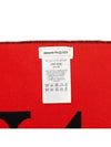 Oversized Logo Intarsia Muffler Black Red - ALEXANDER MCQUEEN - BALAAN 9