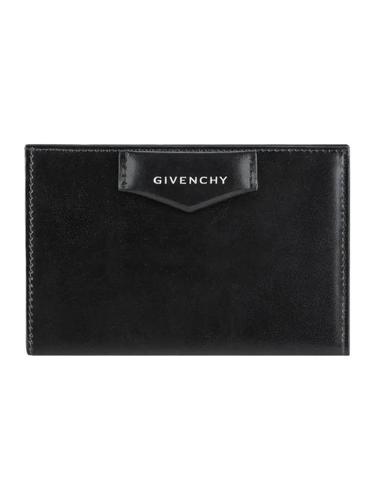 Antigona Box Leather Bicycle Wallet Black - GIVENCHY - BALAAN 1