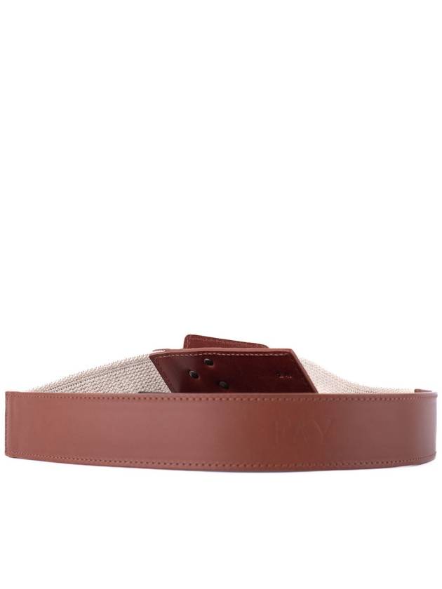 Fay Canvas And Nappa Leather Elastic Belt - FAY - BALAAN 2