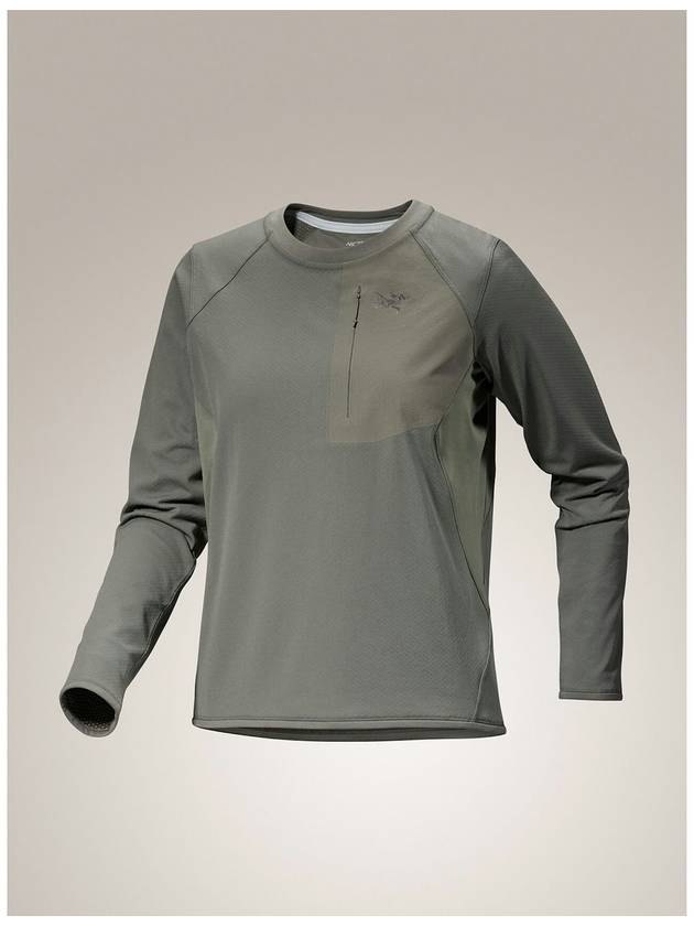 Delta Logo Crew Neck Long Sleeve T-Shirt Grey - ARC'TERYX - BALAAN 2