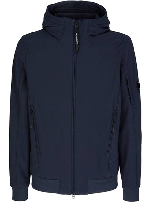 Men's Shell R Lens Wappen Hooded Jacket Navy - CP COMPANY - BALAAN.