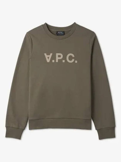 Women's VPC Logo Print Sweatshirt Green - A.P.C. - BALAAN 2