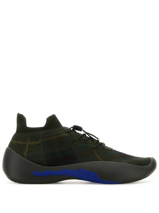 Check Knit Neptune Low Top Sneakers Bramble - BURBERRY - BALAAN 2