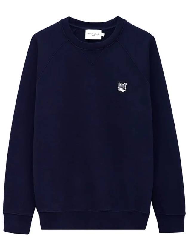 Grey Fox Head Patch Classic Sweatshirt Navy - MAISON KITSUNE - BALAAN 3