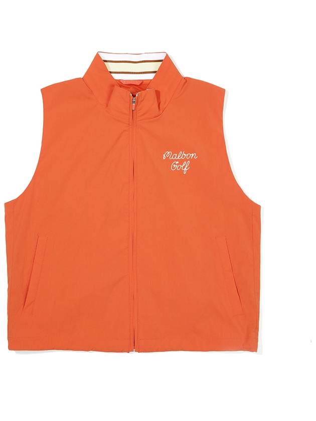 Bag bucket woven full zip up vest ORANGE WOMAN - MALBON GOLF - BALAAN 1