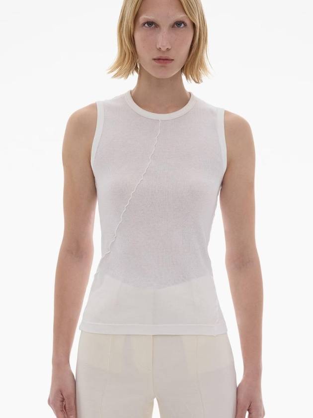 Twisted Muscle Tank Cotton Sleeveless White - HELMUT LANG - BALAAN 3