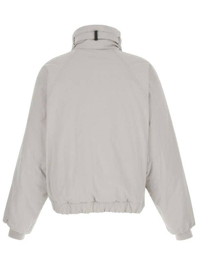 Grey Padded Jacket With Belt In Tech Fabric Woman - BRUNELLO CUCINELLI - BALAAN 2