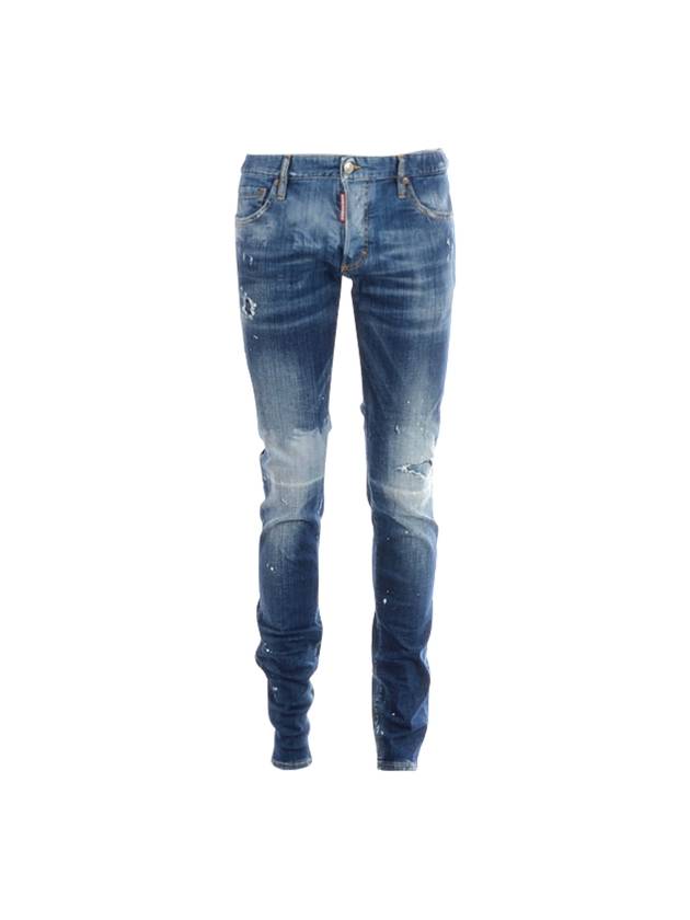 Paint Spot Slim Jeans Blue - DSQUARED2 - BALAAN 1