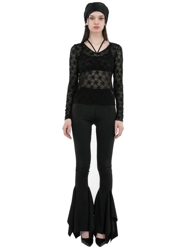 High Waist Flare Leggings Black - ITZAVIBE - BALAAN 2