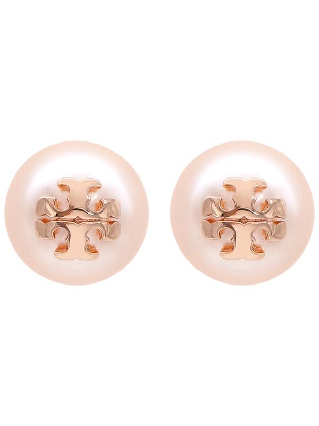 Crystal Pearl Stud Earring Rose - TORY BURCH - BALAAN 3