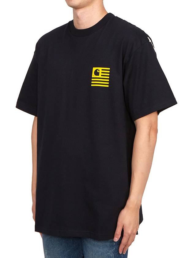 Back Logo Short Sleeve T-Shirt Black - CARHARTT WIP - BALAAN 4