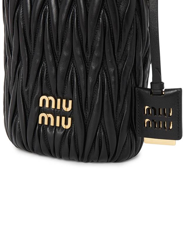 Matelasse Nappa Leather Bucket Bag Black - MIU MIU - BALAAN 8