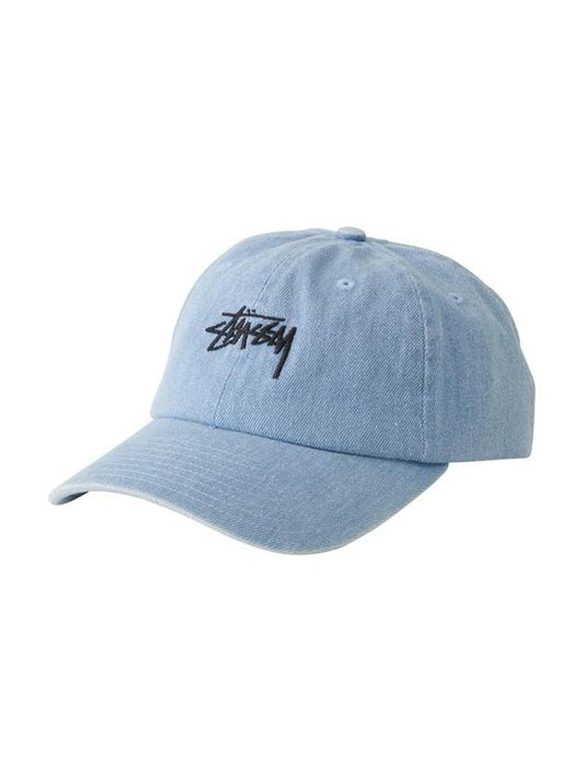 Stock Low Pro Ball Cap Light Washed Denim - STUSSY - BALAAN 1