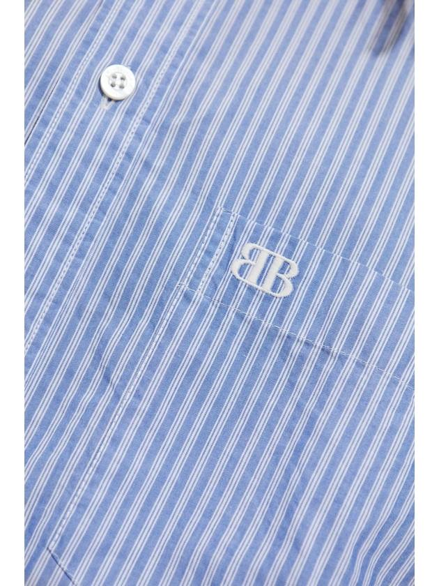 Balenciaga Shirt With Stripe Pattern, Women's, Blue - BALENCIAGA - BALAAN 5