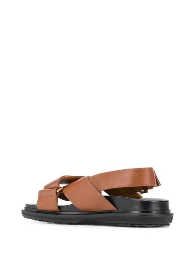 Fussbett Leather Sandals Brown - MARNI - BALAAN 3