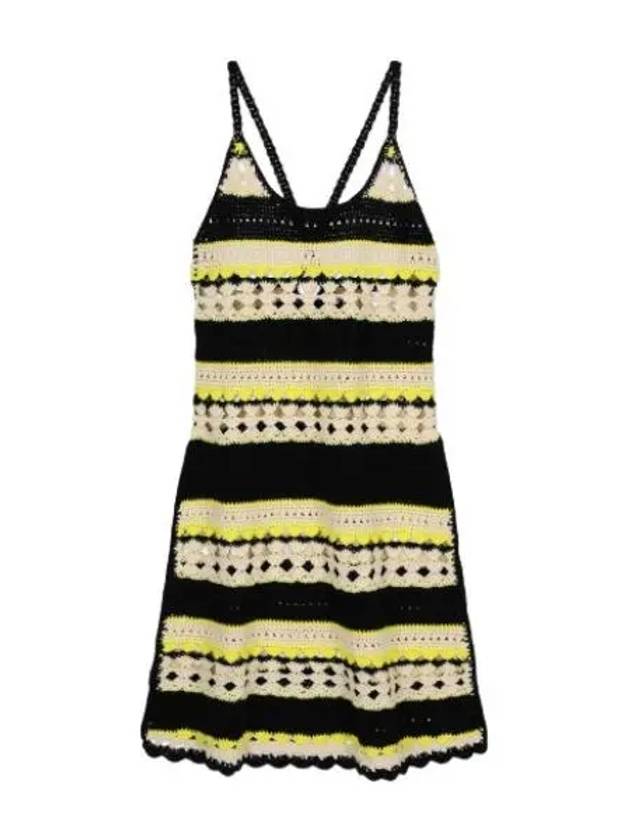 Striped Crochet Midi Dress - GANNI - BALAAN 2