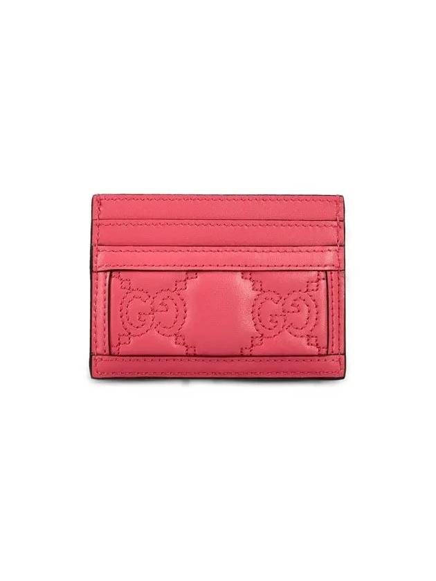 GG Matelassé Card Wallet Pink - GUCCI - BALAAN 4