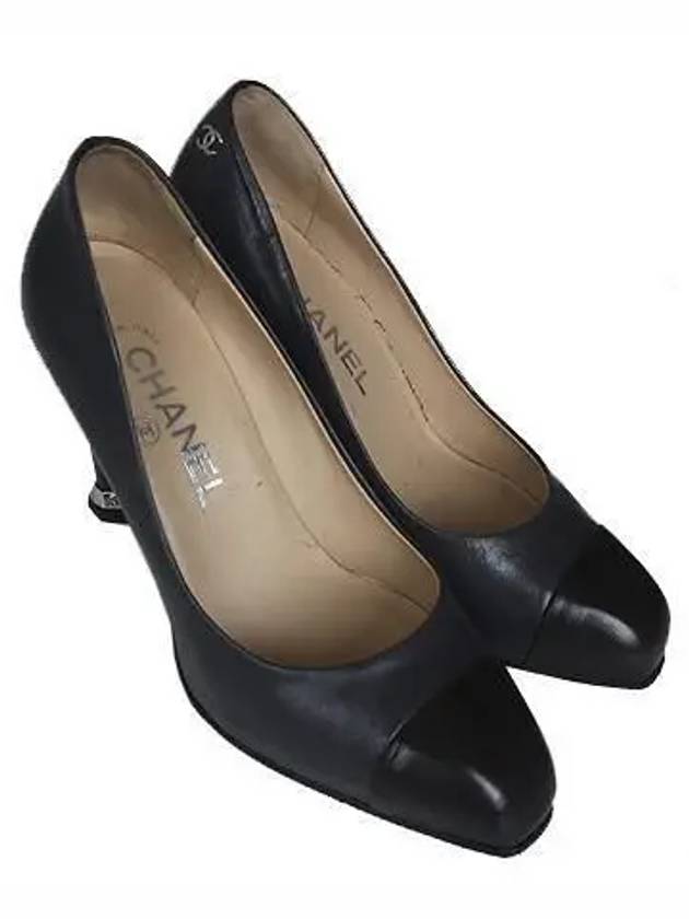 COCO logo black two tone leather women s heel shoes No 230 - CHANEL - BALAAN 2