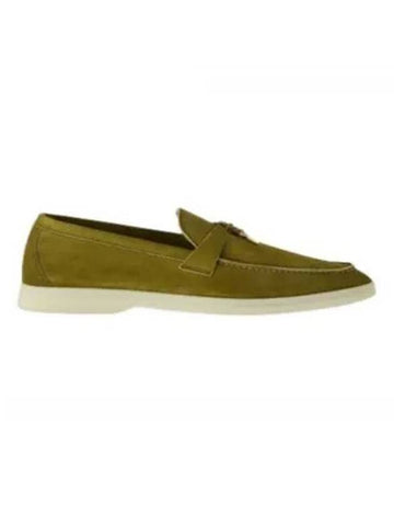 Summer Charms Walk Suede Loafers Green - LORO PIANA - BALAAN 1