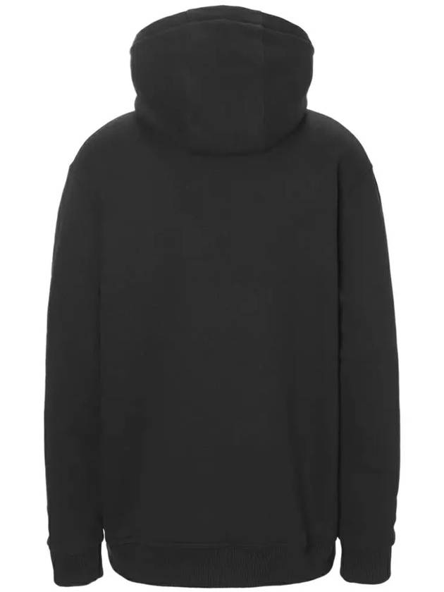 Embroidered Logo Hoodie Black - BURBERRY - BALAAN 4