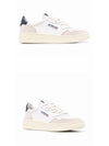 Women's Leather Suede Medalist Low Top Sneakers White Blue - AUTRY - BALAAN 5