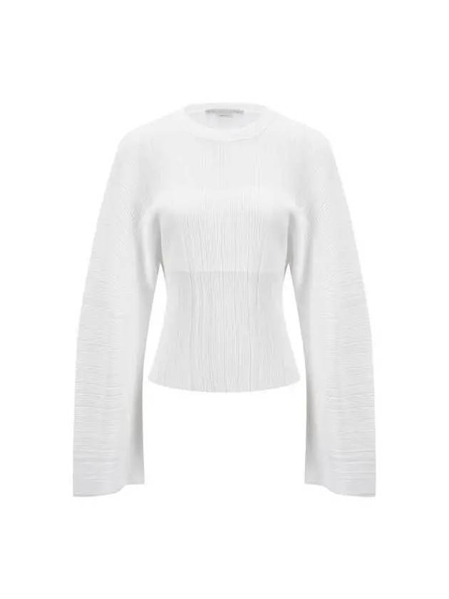 STELLA McCARTNEY Ribbed Pliss Easy Knit White - STELLA MCCARTNEY - BALAAN 1