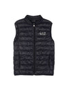 Logo Print Padded Vest Black - EMPORIO ARMANI - BALAAN 1