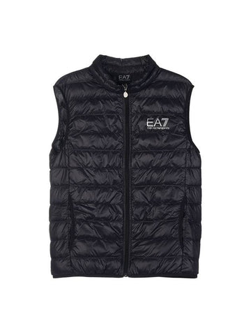 Logo Print Padded Vest Black - EMPORIO ARMANI - BALAAN 1