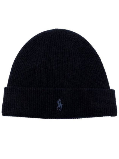 Pony Cashmere Beanie Navy - POLO RALPH LAUREN - BALAAN 2