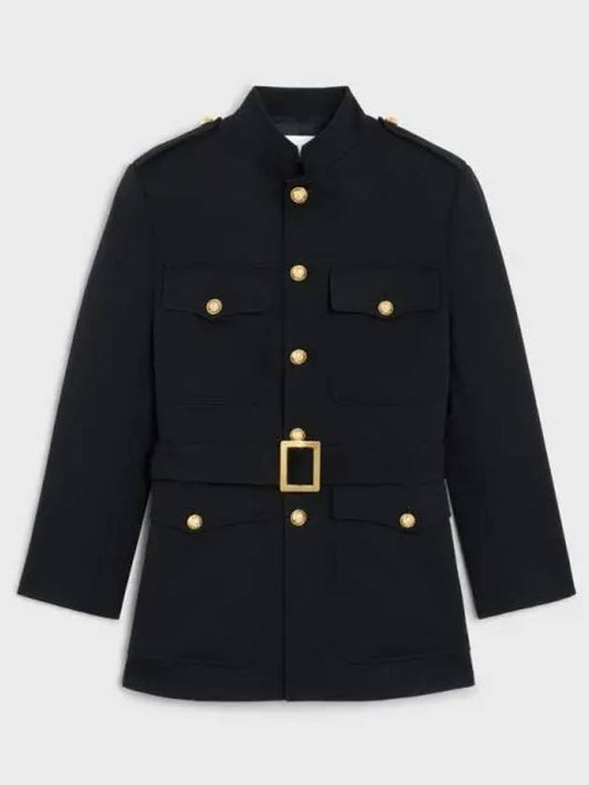 Saharienne Wool Military Jacket Black - CELINE - BALAAN 2